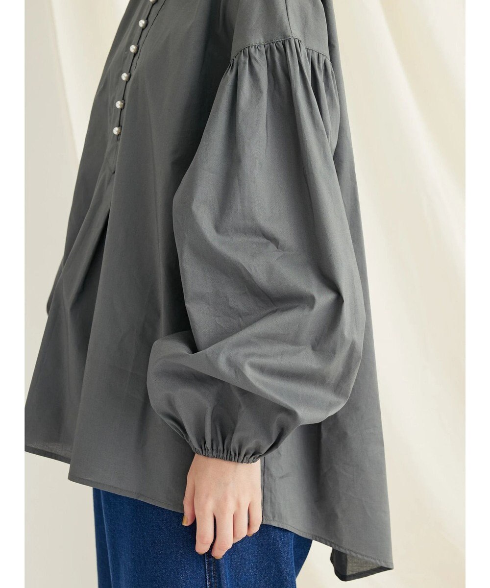 CRAFT STANDARD BOUTIQUE パールボタンピコフリルブラウス 