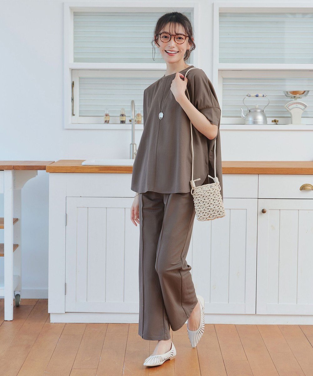 Tiaclasse 【おのののかさん着用】冷凛(ひやりん)カノコカットソーピンタックパンツ 