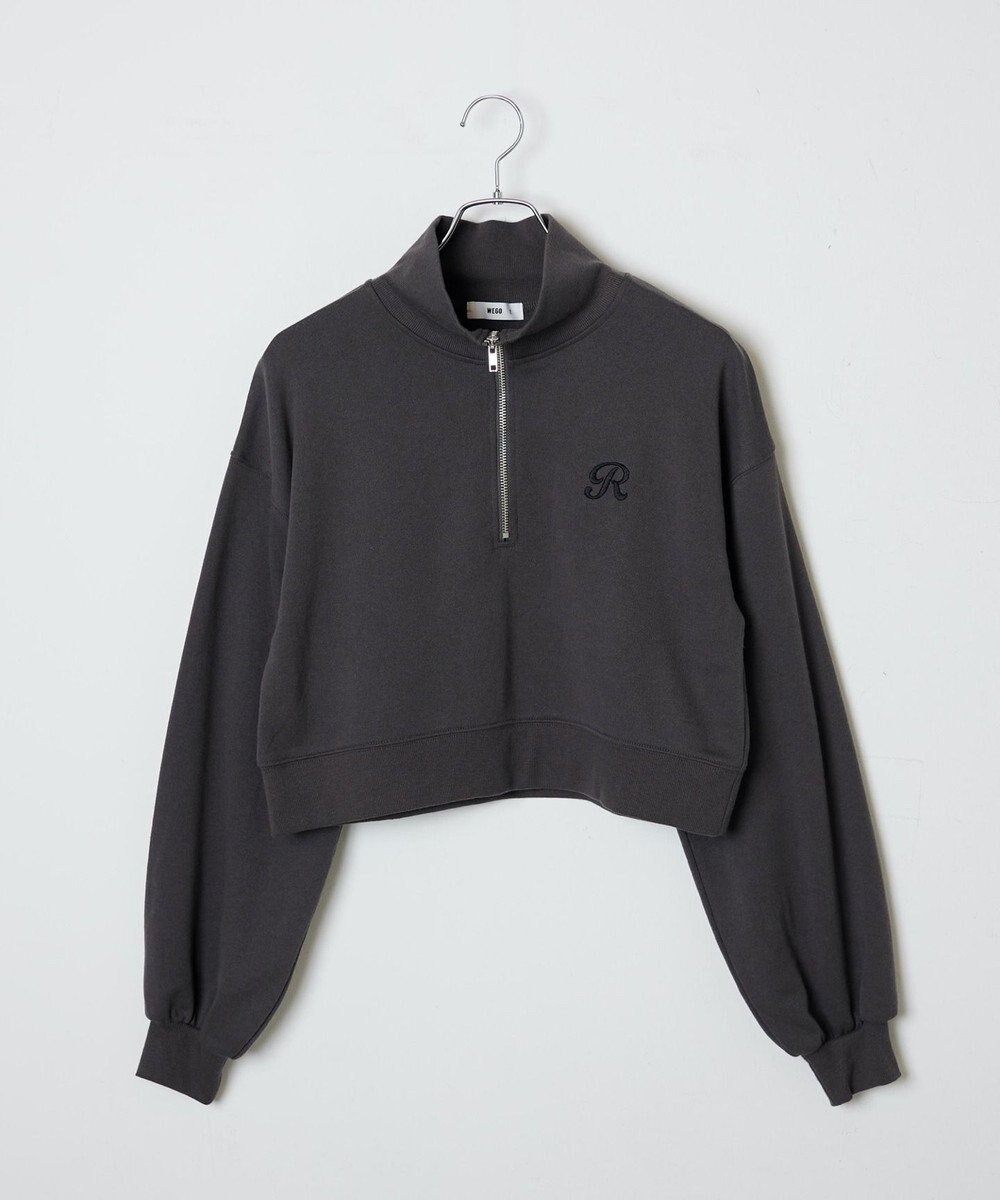 WEGO ハーフジップショートスウェット 
