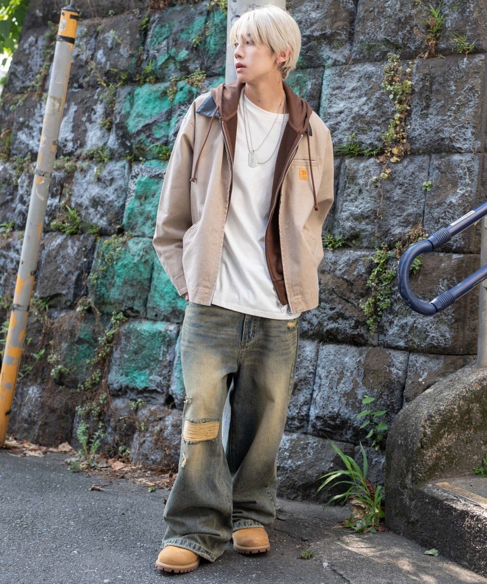 WEGO 【25年秋冬新作/MLサイズ展開】ワーカーズZIPジャケット 