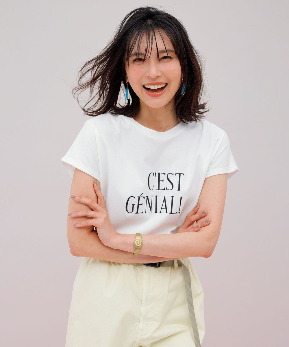 UNFILO 【UVケア/接触冷感】汗ジミ防止 撥水ロゴT 