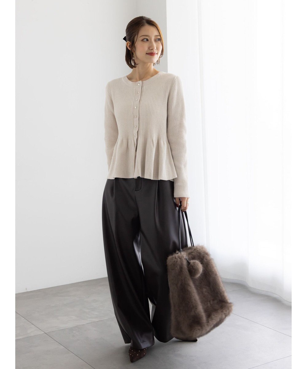 Te chichi モールペプラム2WAYニット 