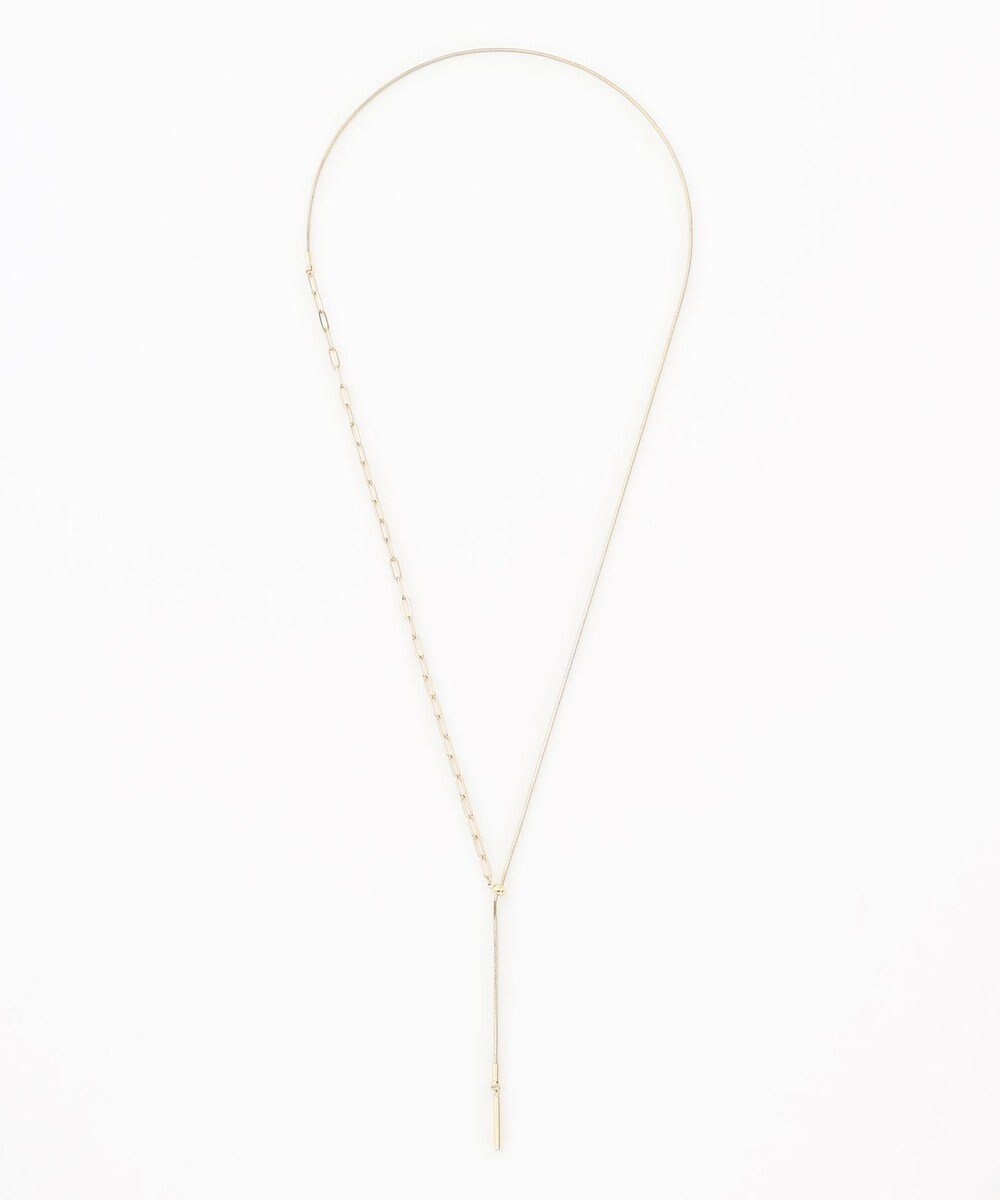 ANY チェーンミックスラリエットネックレス 