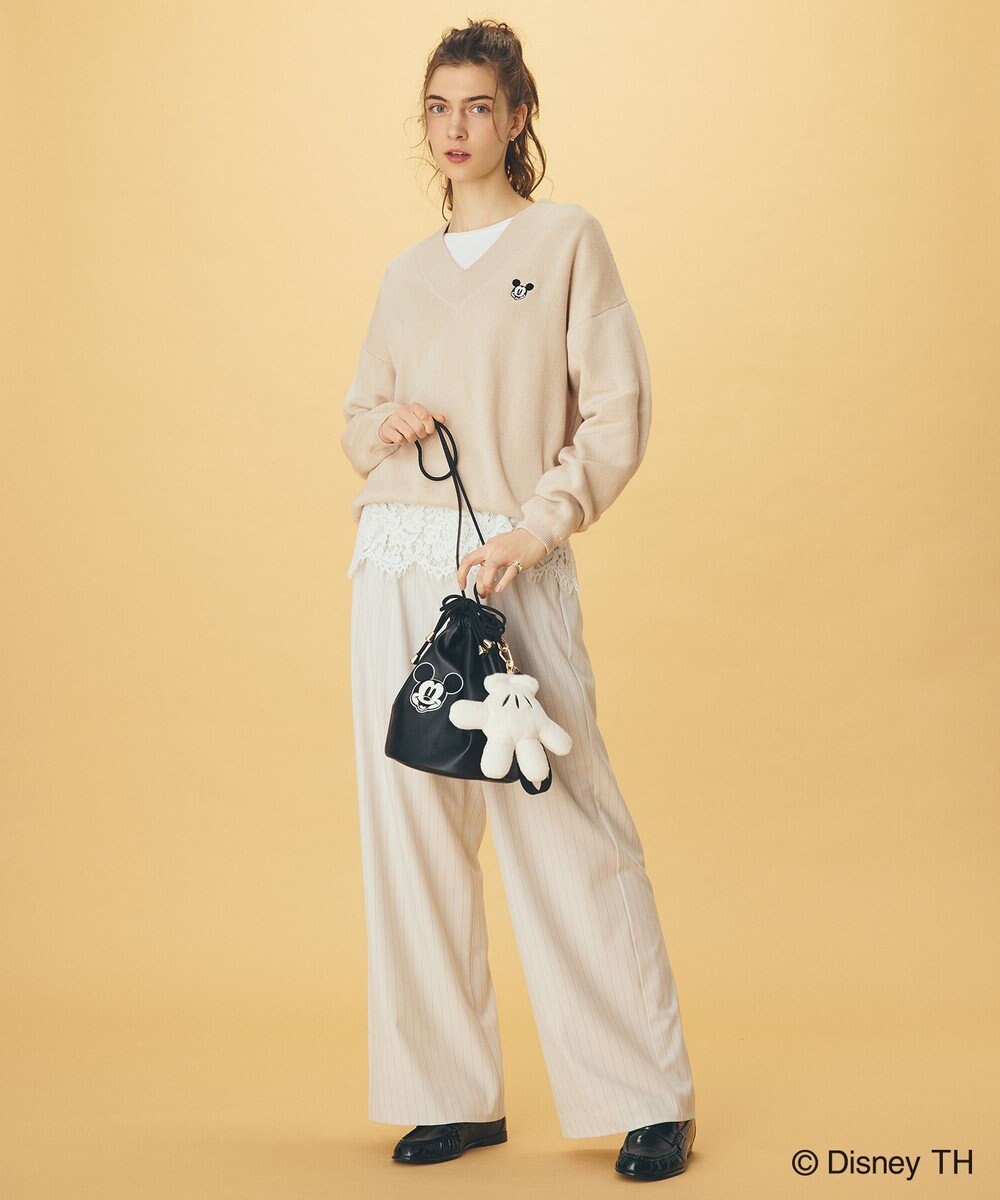 ANY 【ディズニー】ミッキーマウス／フェイクレザー巾着バッグ 