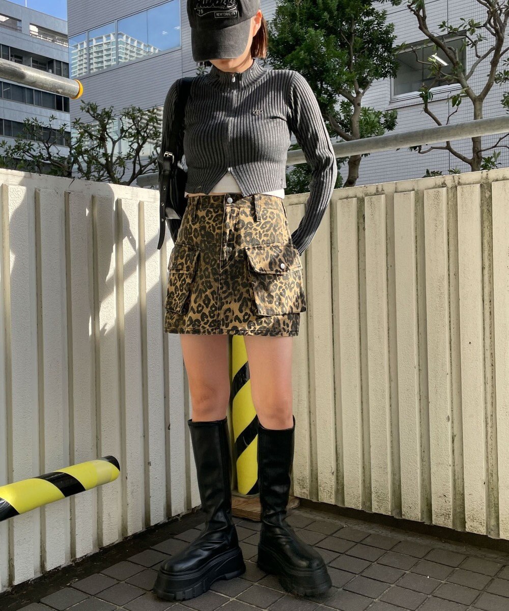 WEGO ヴィンテージウォッシュカーゴミニスカート 