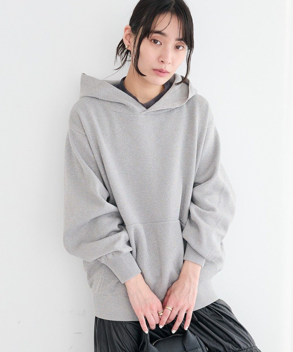 CRAFT STANDARD BOUTIQUE ラメスウェット風ニットプルオーバー 