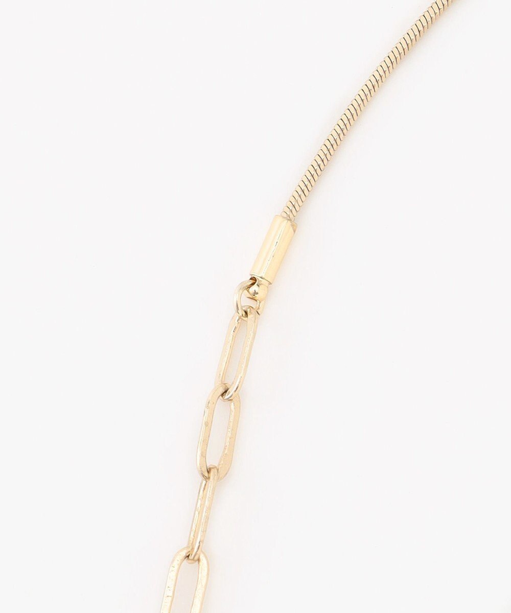 ANY チェーンミックスラリエットネックレス 