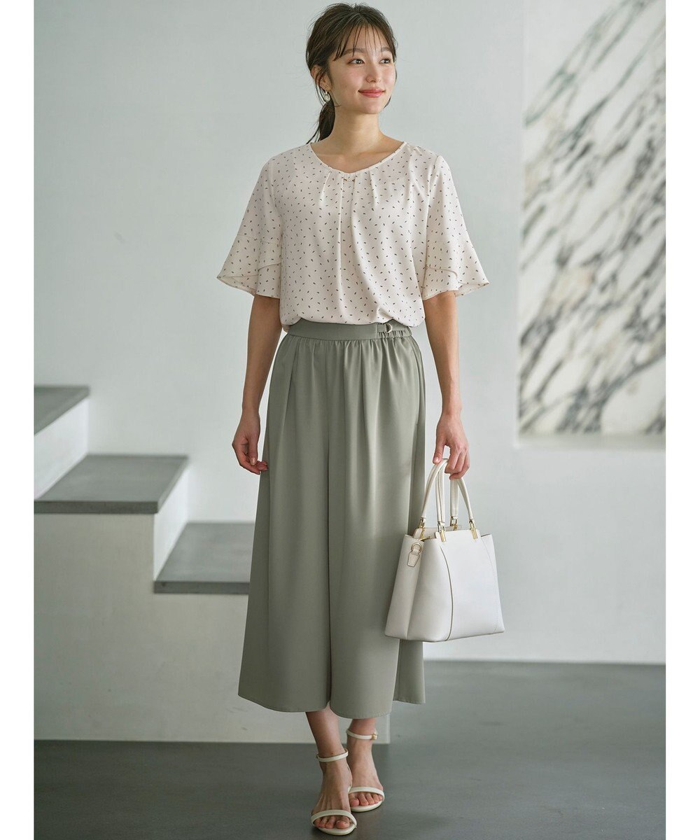 ANY SIS 【接触冷感・UVカット・吸水速乾】サラキレイワイド パンツ 