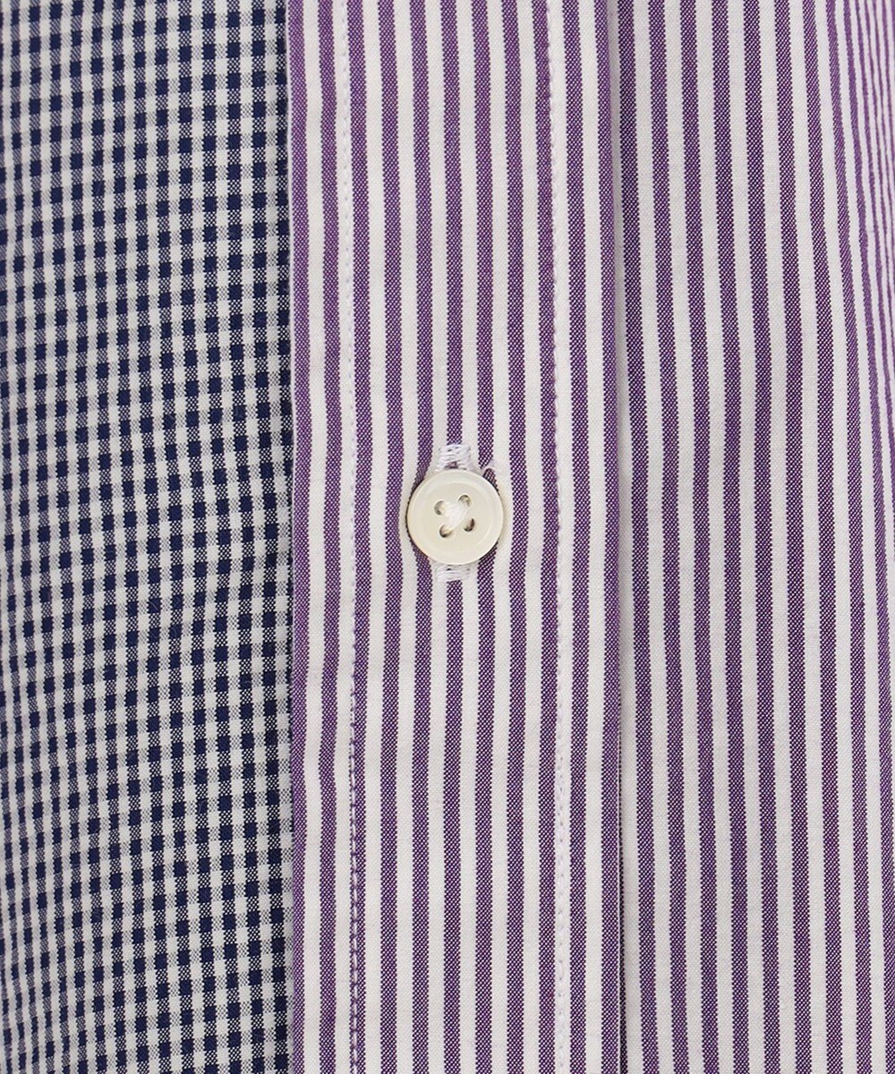 J.PRESS MEN 【クールマックス】クレイジーパターン サッカーシャツ/B.D. 