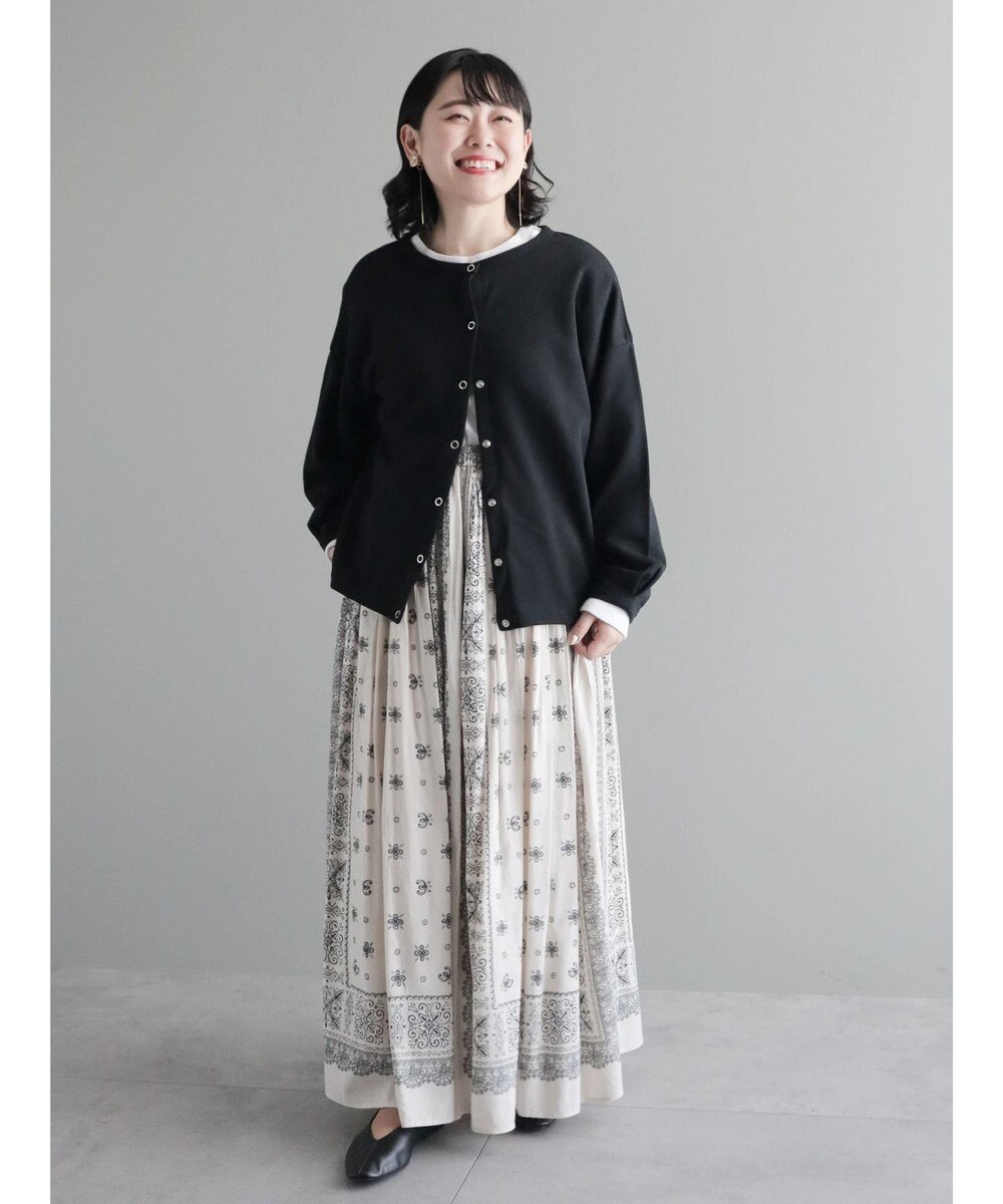 CRAFT STANDARD BOUTIQUE パネル柄マキシギャザースカート 