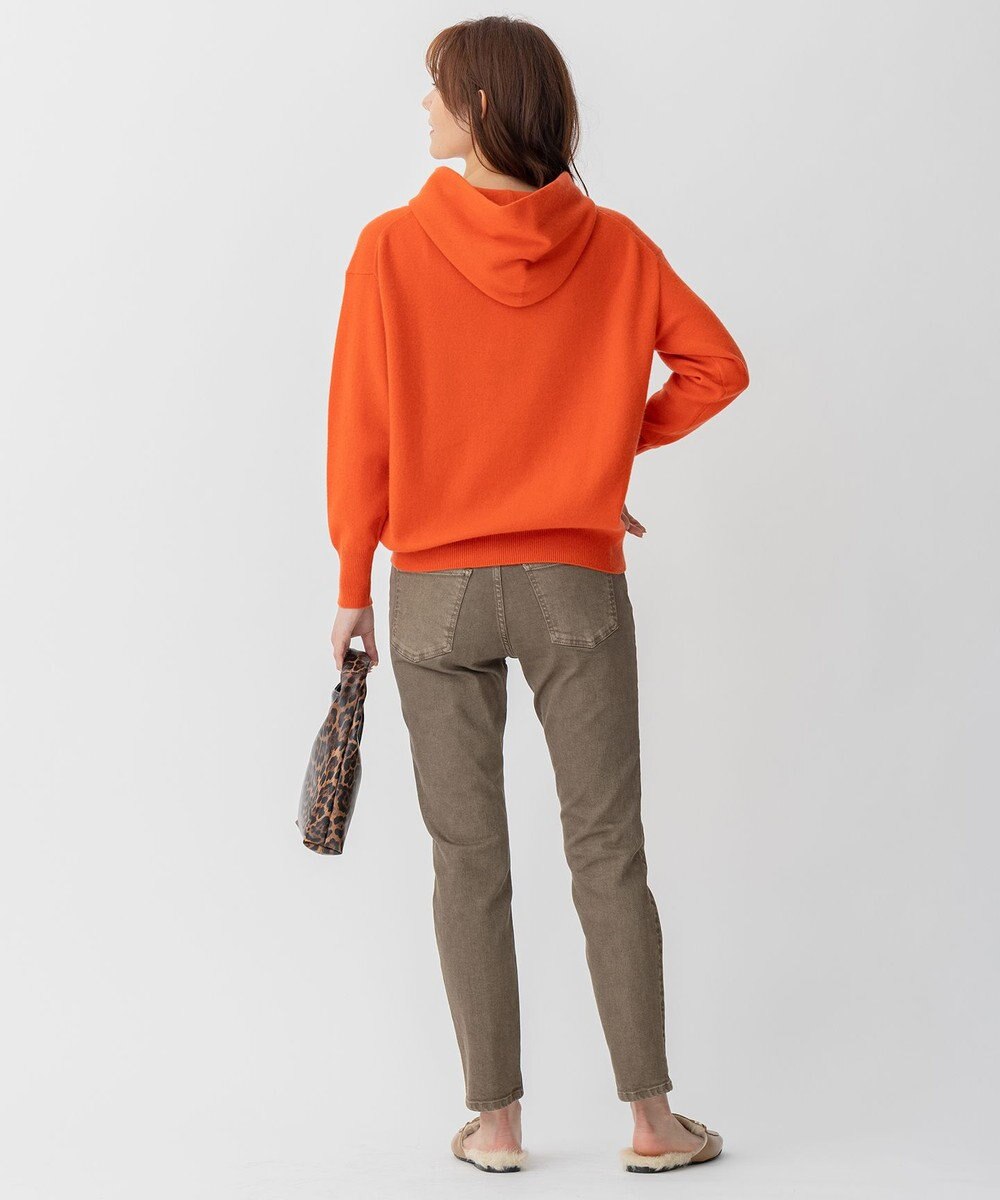 自由区 【洗える】ピュアカシミヤミルド フーディーニット 