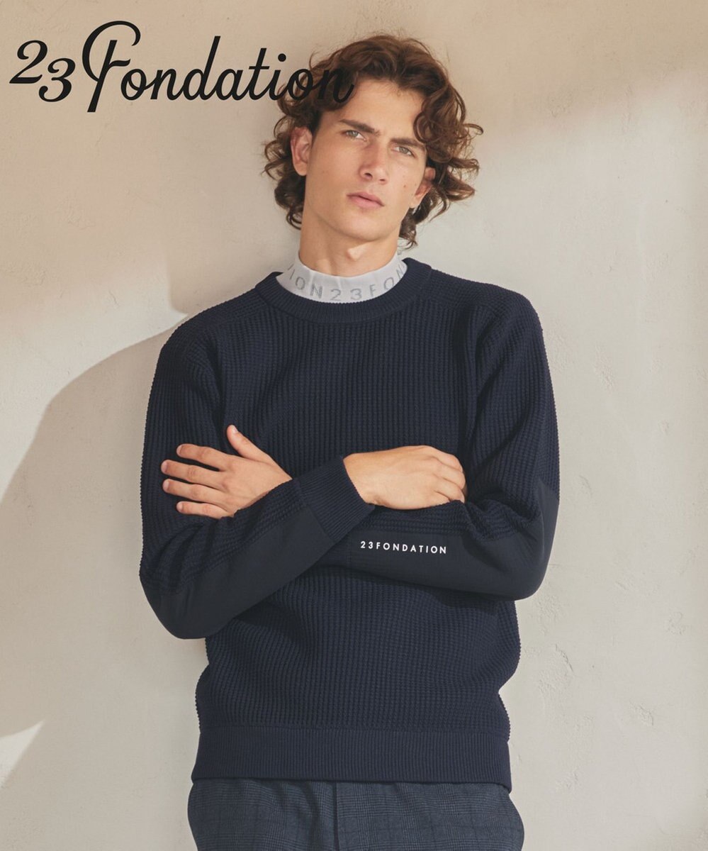 23区GOLF 【23Fondation/MEN】ワッフル ニット 