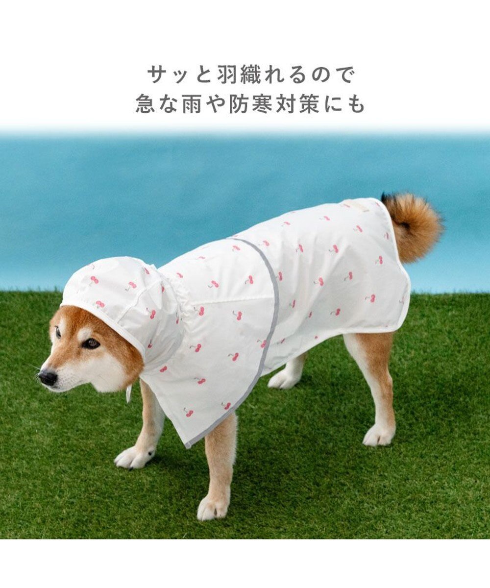 PET PARADISE ペットパラダイス ケープ付き レインコート 《チェリー》 中型犬 大型犬 