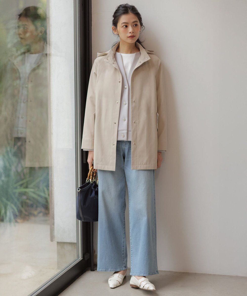 J.PRESS LADIES 【洗える】BASIC STRETCH DENIM ワイド ストレート デニム 