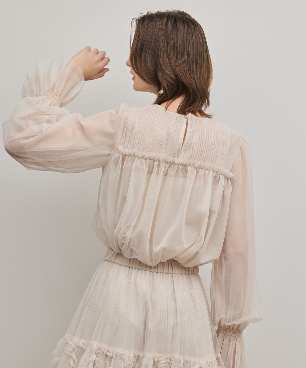 GRACE CONTINENTAL チュールタイブラウス 
