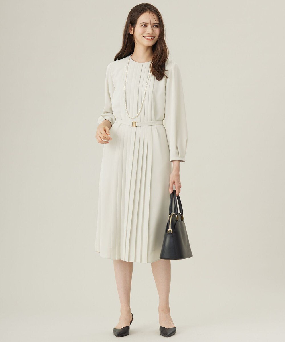 自由区 L 【19号サイズまで展開】ライトサテン ワンピース 