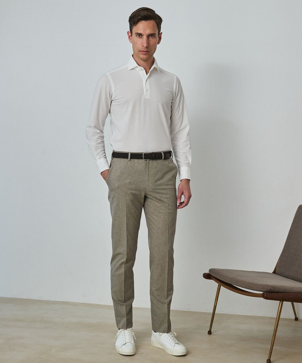 GOTAIRIKU あのBIZポロが 長袖に【仕事で着られる】キレイめ 鹿の子 ビズポロシャツ_ロング 