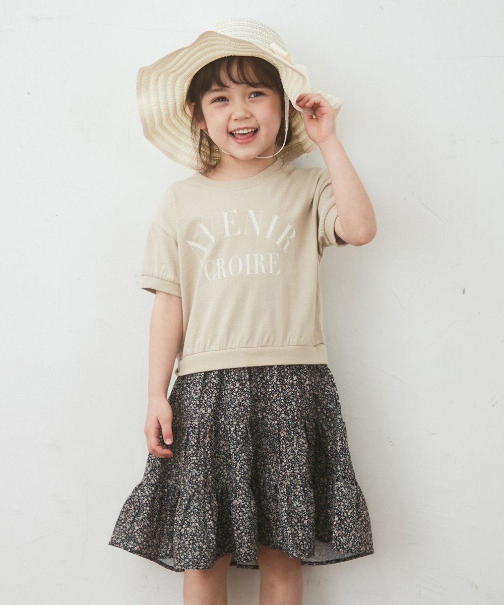 ANY KIDS 花柄ドッキング ワンピース 