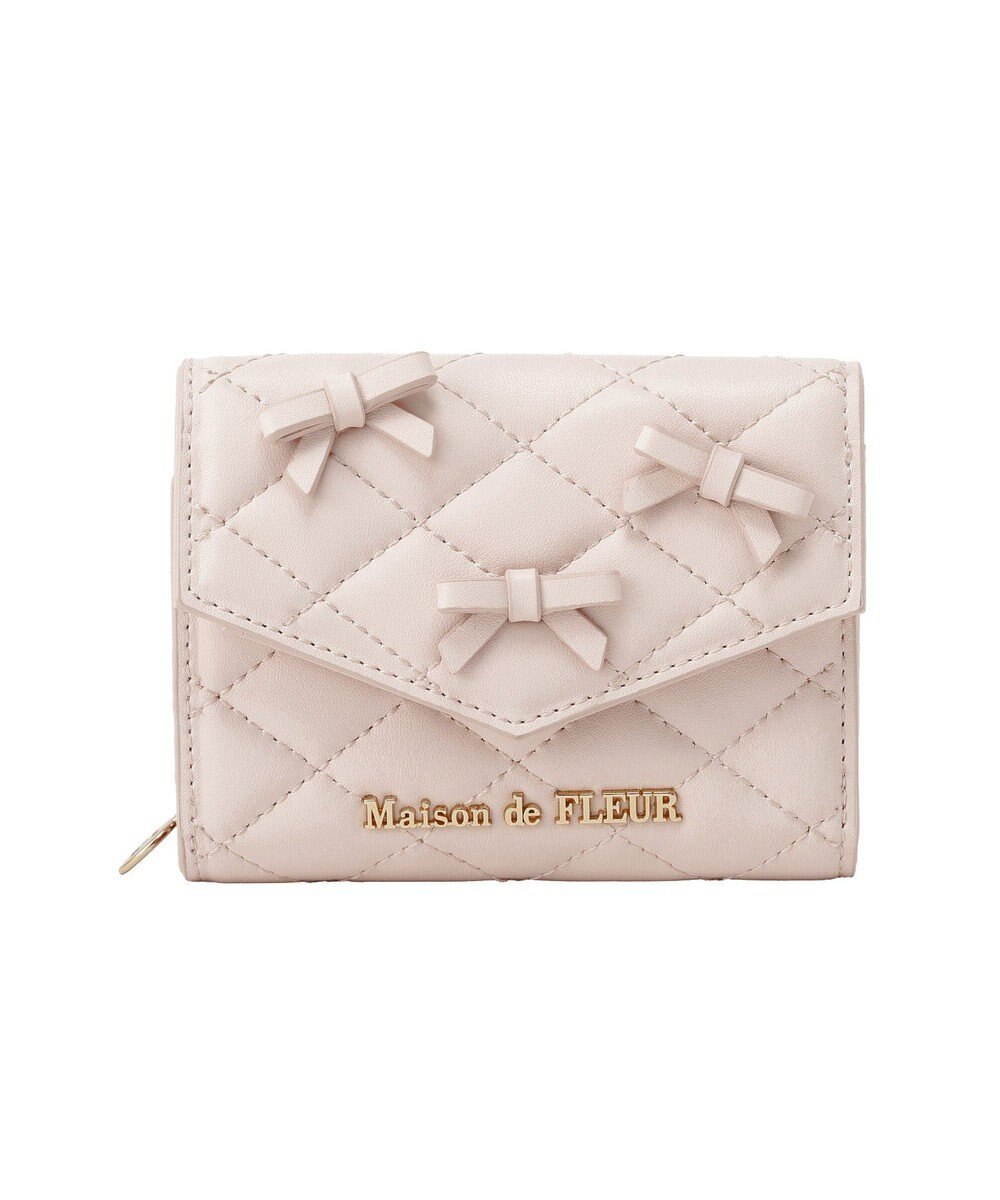 Maison de FLEUR ロンバスキルトリボンウォレット 