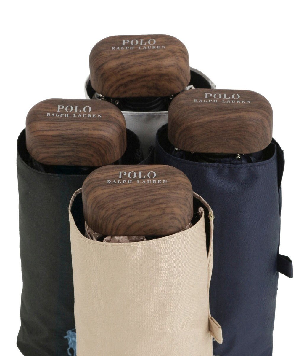 MOONBAT 【WEB限定】POLO RALPH LAUREN(ポロ ラルフローレン) 晴雨兼用日傘 折りたたみ傘 コンパクト PPワンポイント刺繍 一級遮光 遮熱 UV 