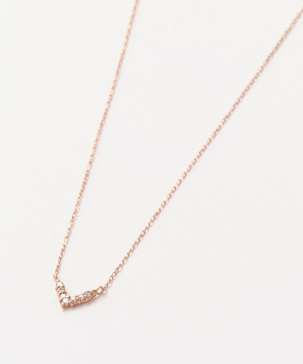 Phoebe 【K10RG】Vラインダイヤモンドネックレス/全長:40cm 