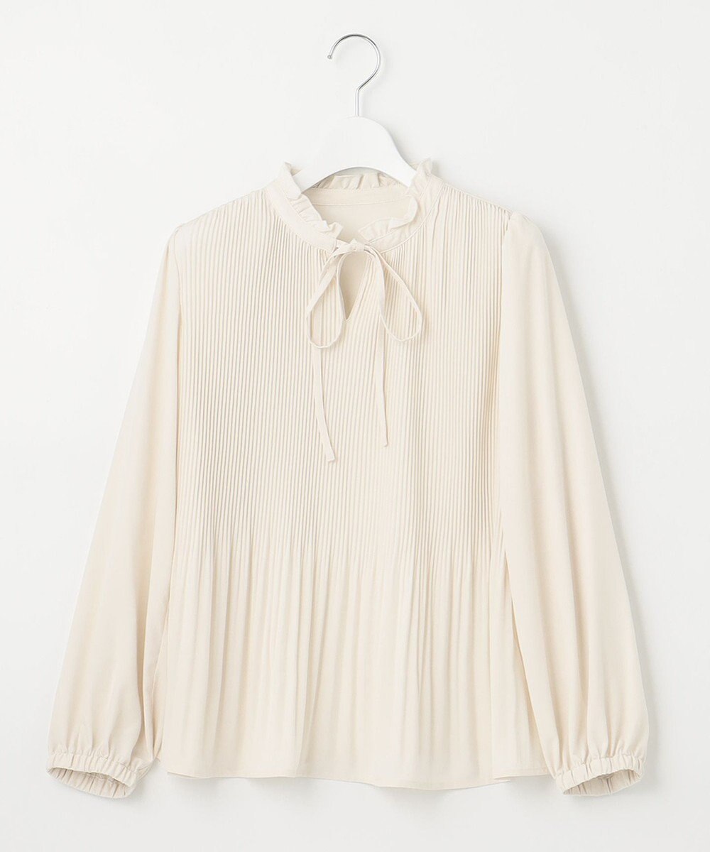 Feroux プリーツコンビ ブラウス 