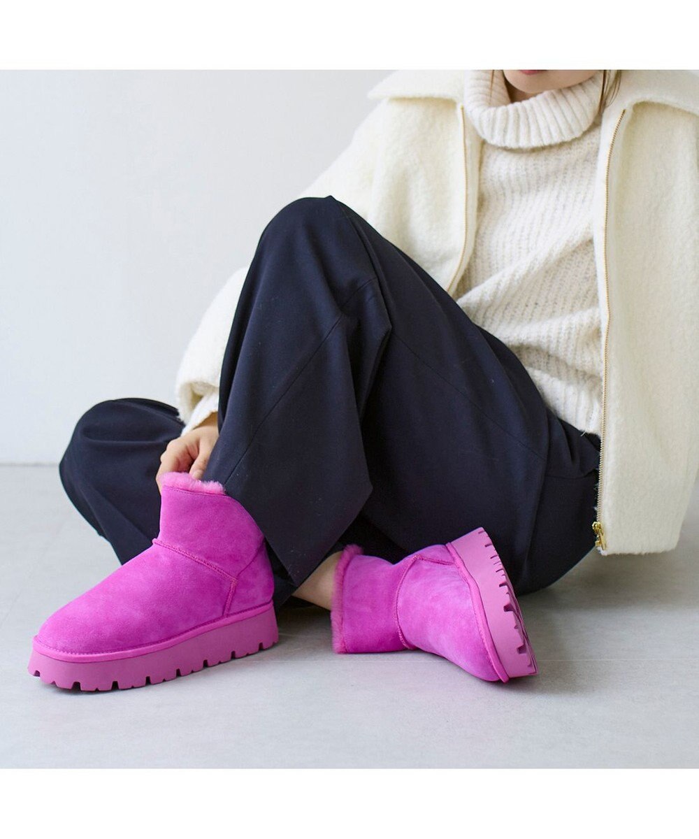 MODE ET JACOMO <carino>本革ムートンショートブーツ 