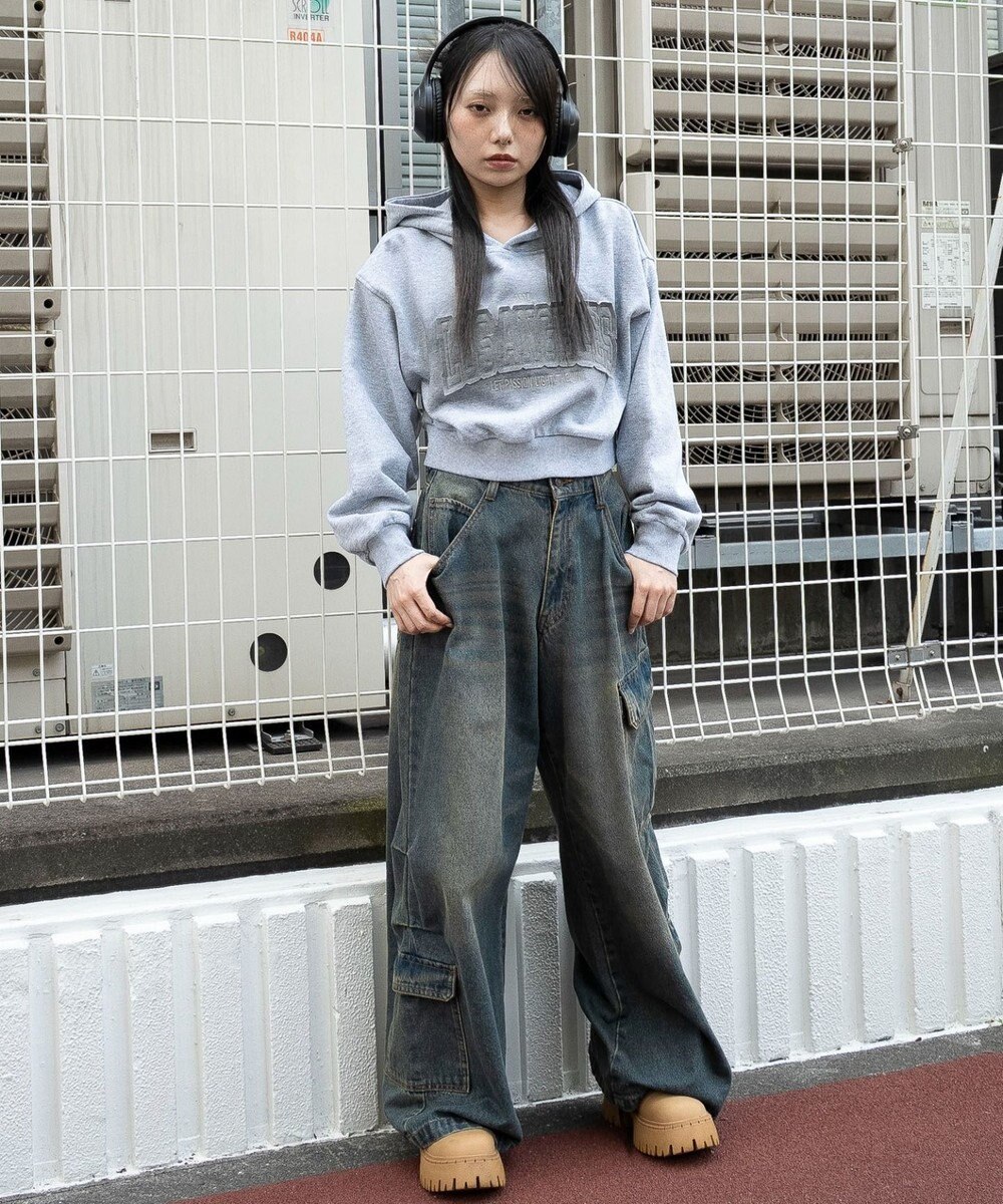 WEGO グラフィックショートパーカー 