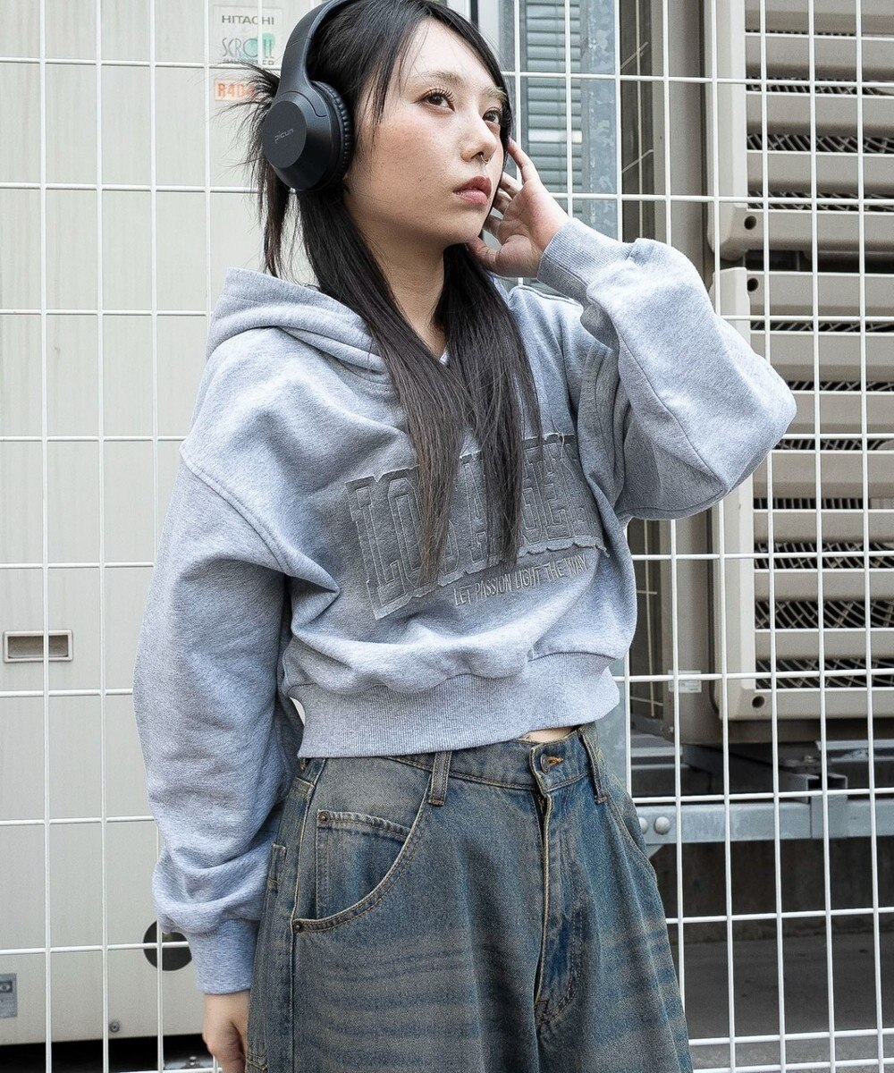 WEGO グラフィックショートパーカー 