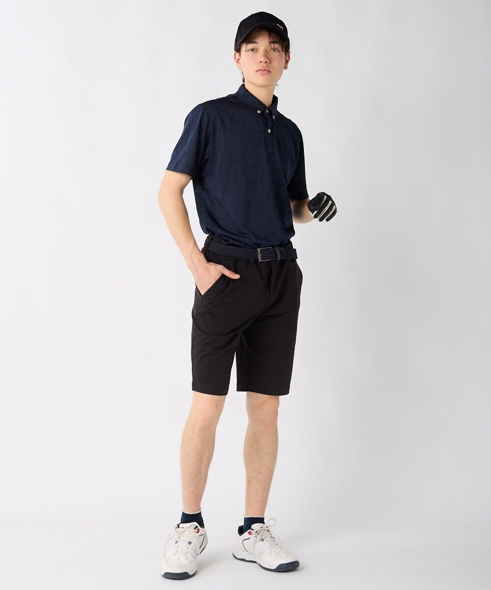 FILA GOLF／marie claire 【FILA GOLF】メッシュ加工ロゴ半袖ポロシャツ 