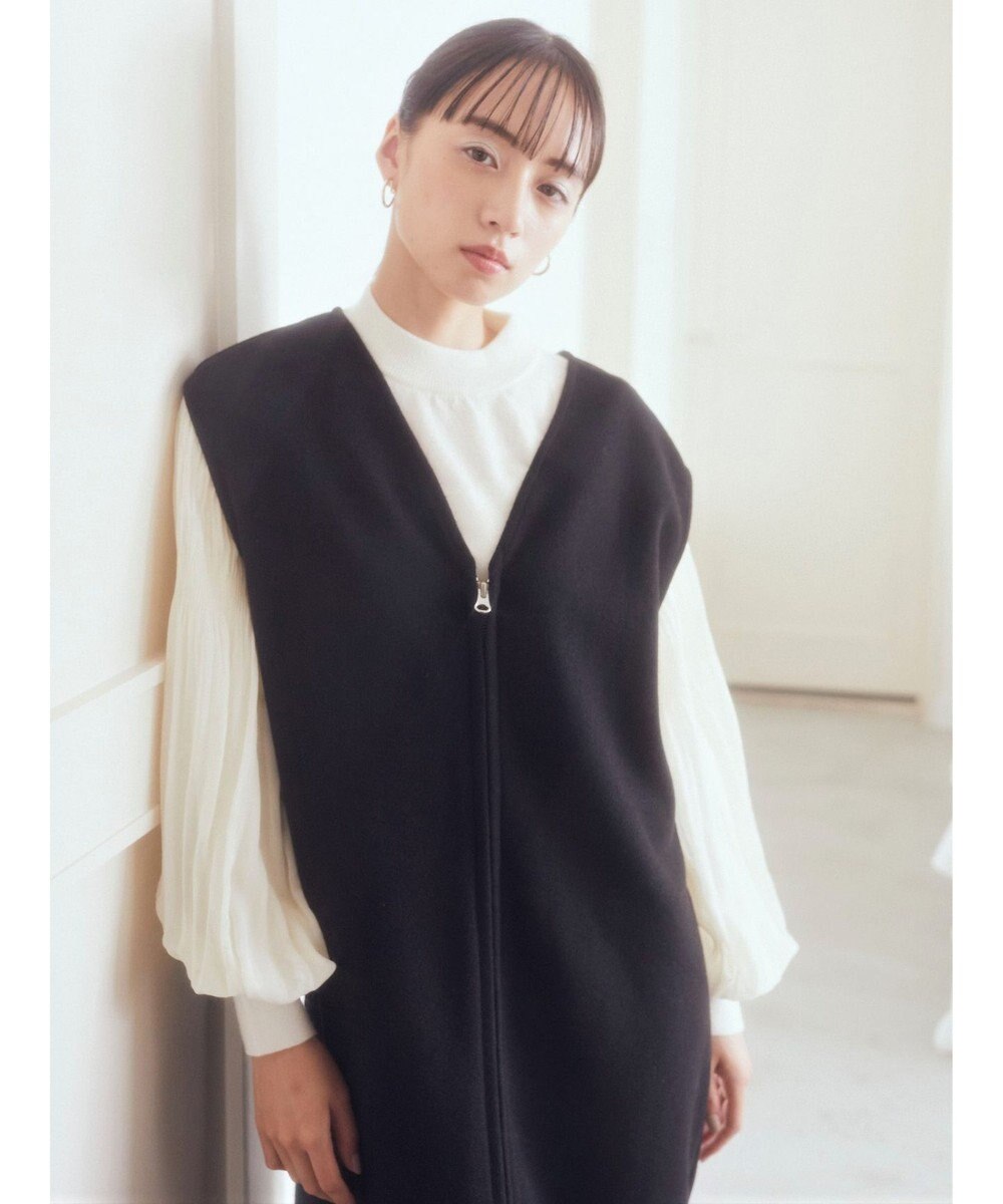 earth music&ecology 圧縮ニットＺＩＰジャンスカ 