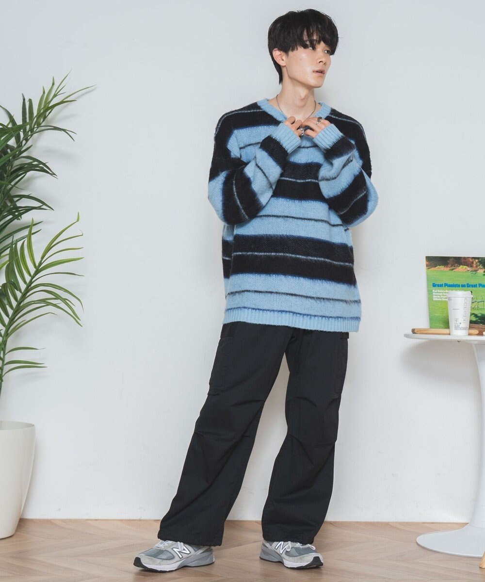 WEGO モヘアライク総柄BIGプルオーバー 