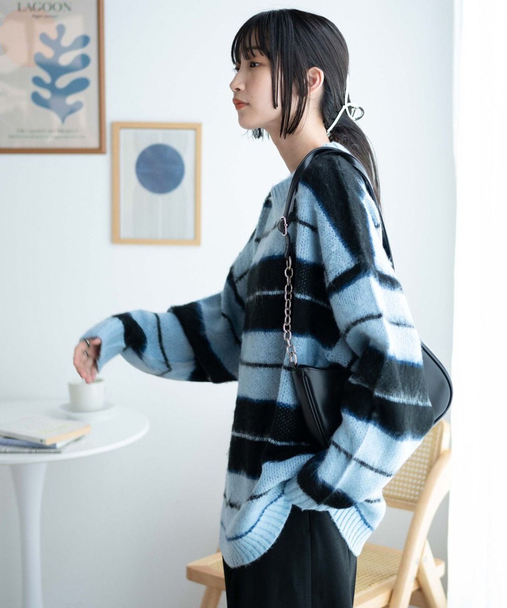 WEGO モヘアライク総柄BIGプルオーバー 