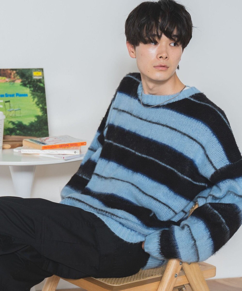 WEGO モヘアライク総柄BIGプルオーバー 