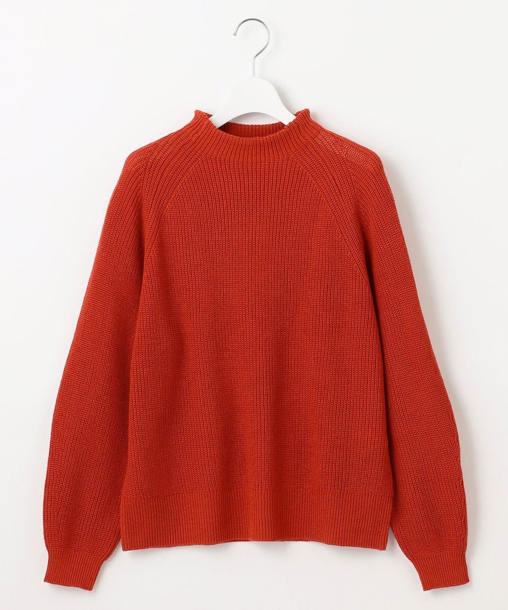 自由区 【洗える】コットンウールミドルゲージプルオーバー ニット 