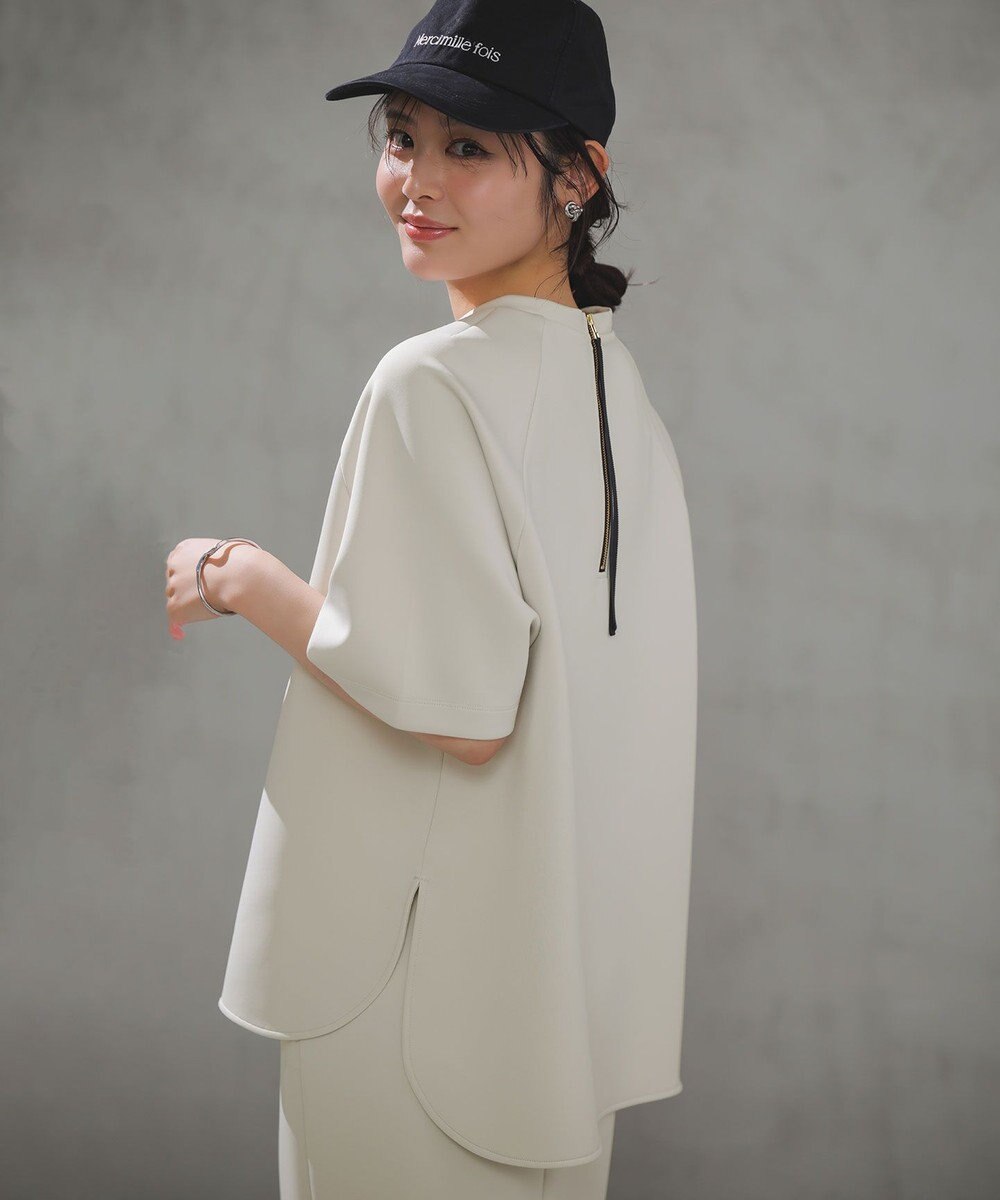 UNFILO L BEAUTY FORM JERSEY light バックZIP プルオーバー 