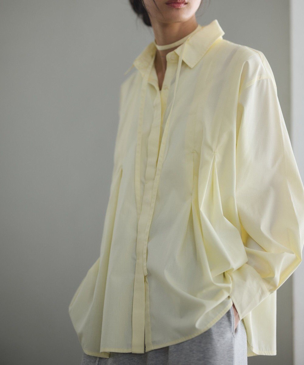 CRAFT STANDARD BOUTIQUE タイ付きタックシャツチュニック 