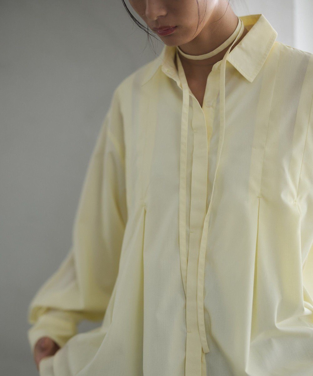 CRAFT STANDARD BOUTIQUE タイ付きタックシャツチュニック 