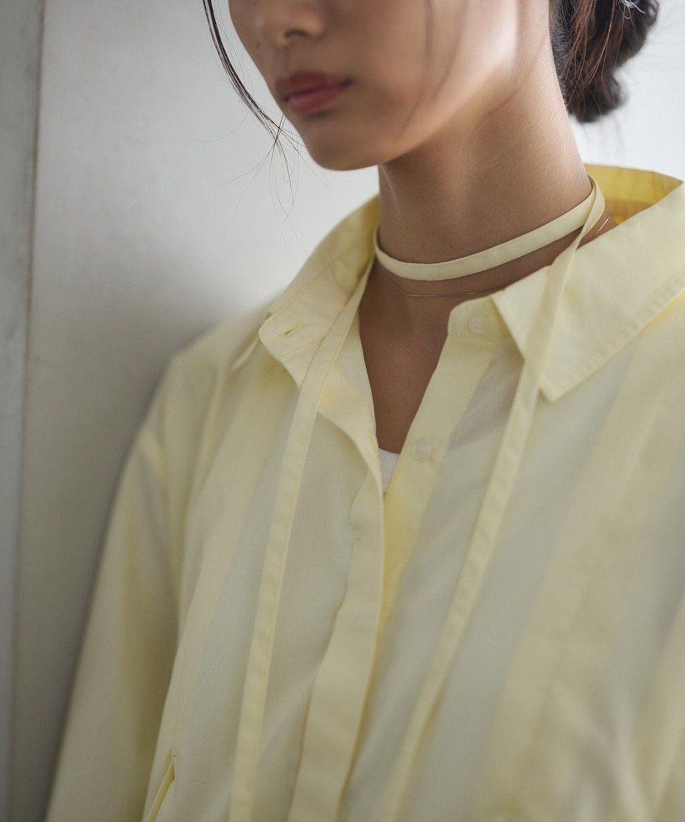 CRAFT STANDARD BOUTIQUE タイ付きタックシャツチュニック 