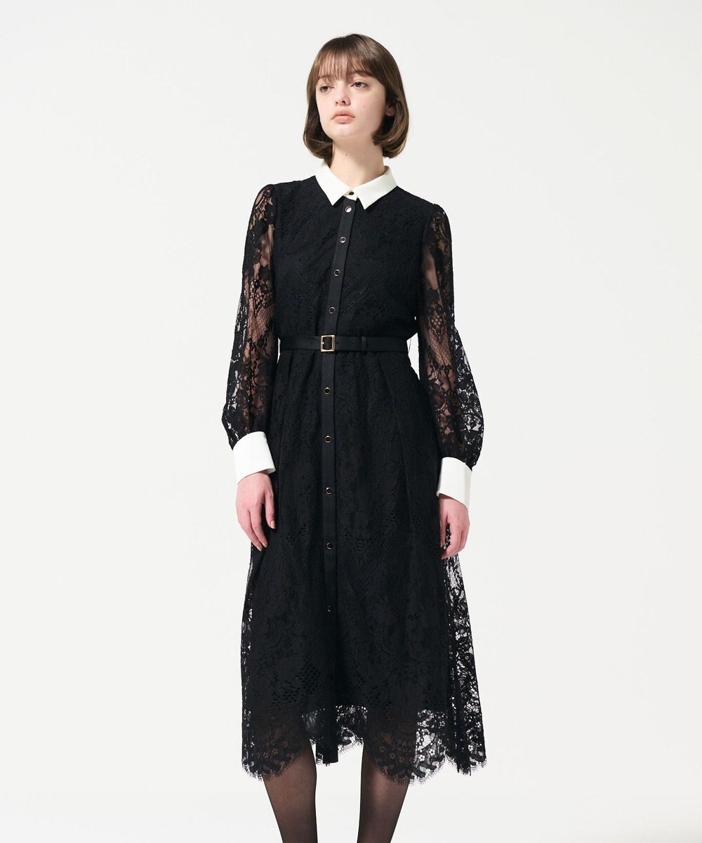 GRACE CONTINENTAL コードレースシャツドレス 
