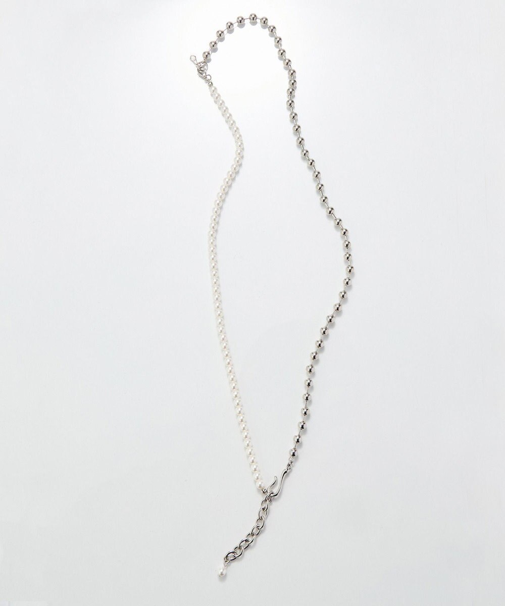 Phoebe マルチwayメタルボール×パールネックレス 