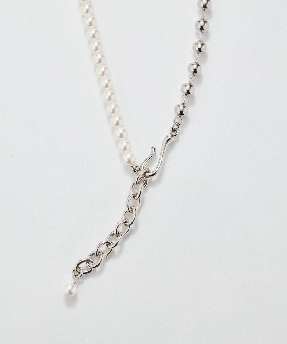 Phoebe マルチwayメタルボール×パールネックレス 