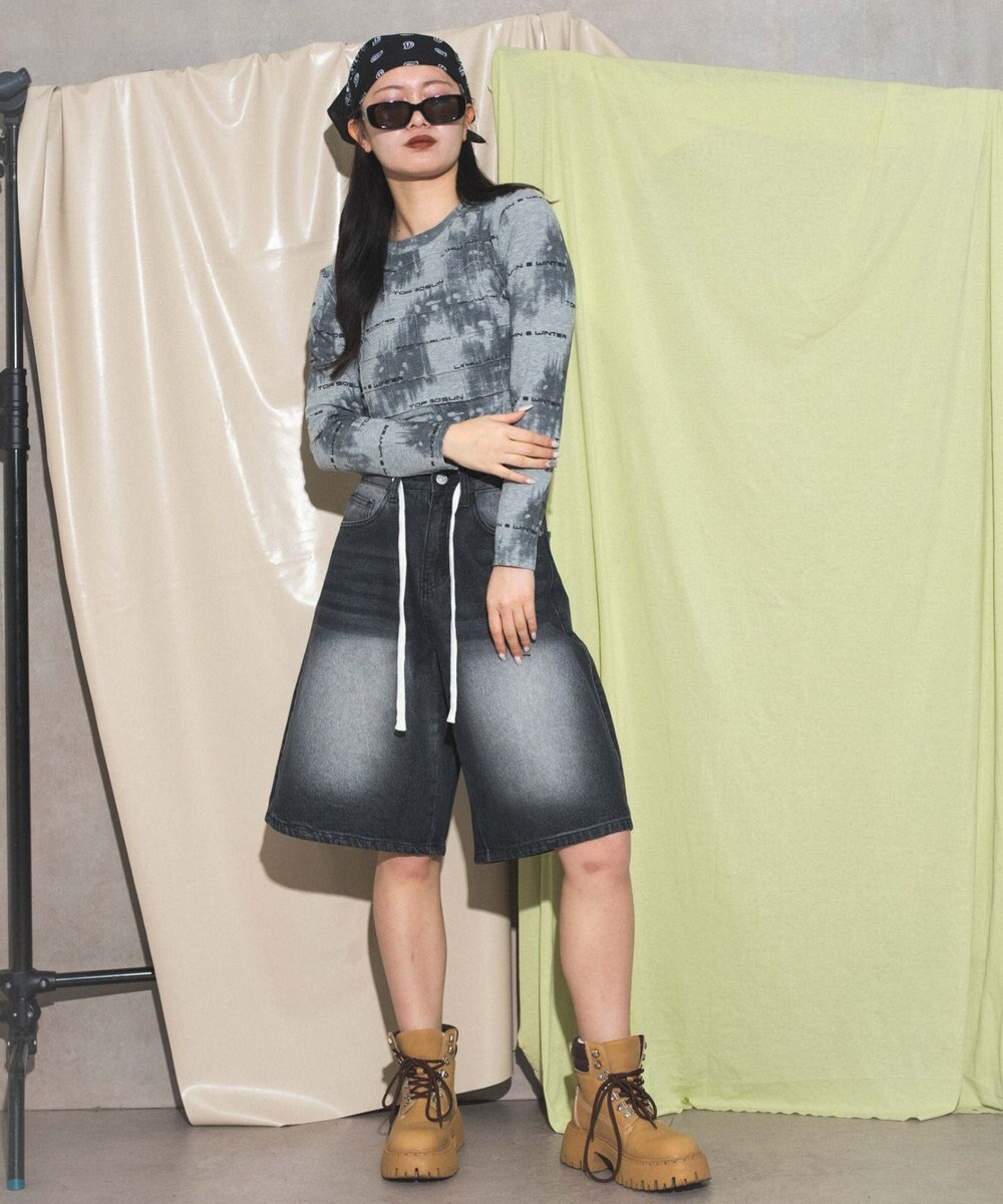 WEGO ブラストデニムハーフパンツ 