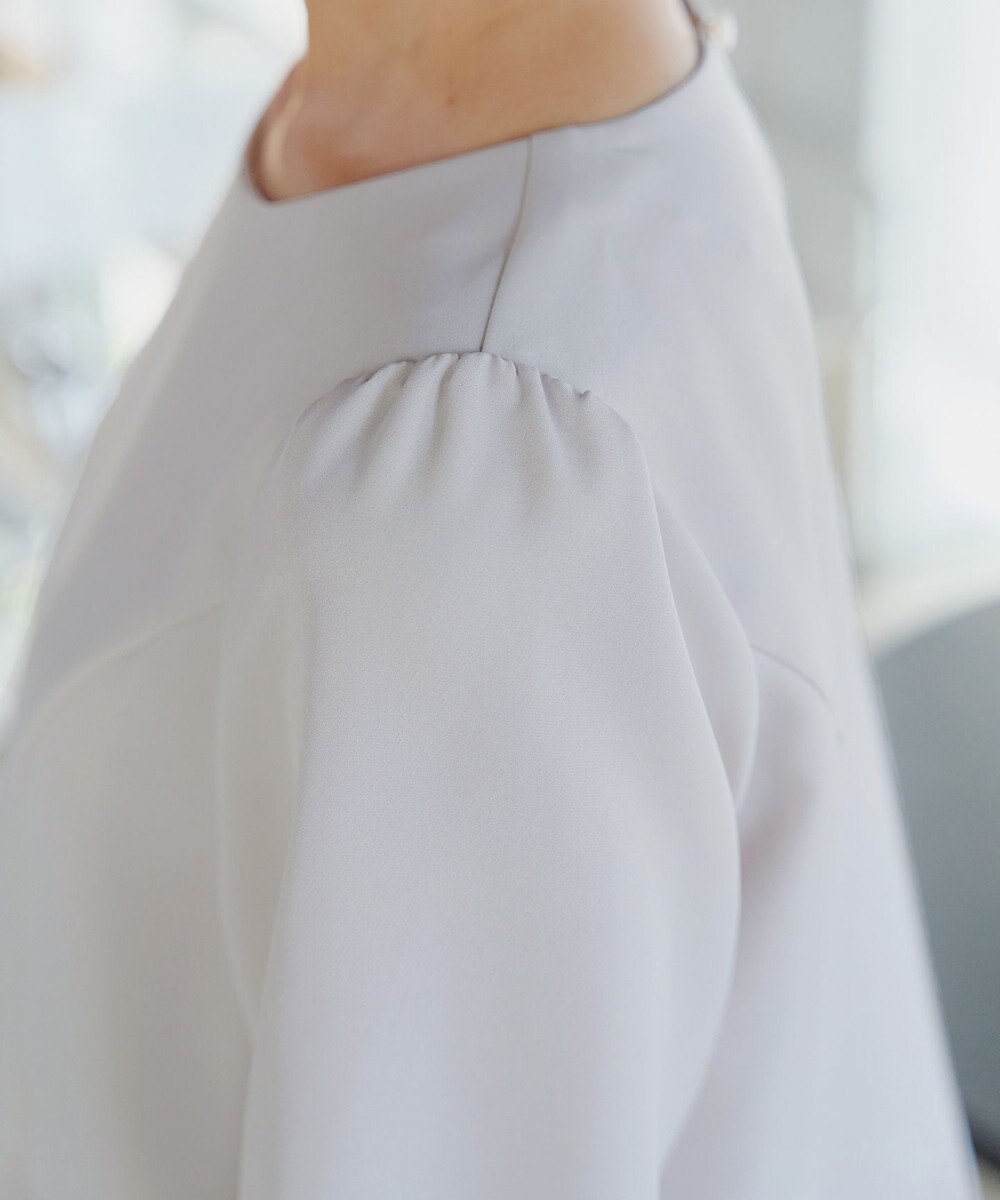 Tiaclasse 【ダブルクロス】パフスリーブペプラムチュニックブラウス 