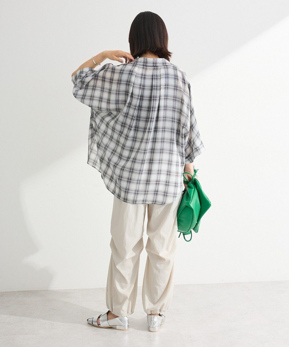 Green Parks 開襟シアーシャツジャケット 