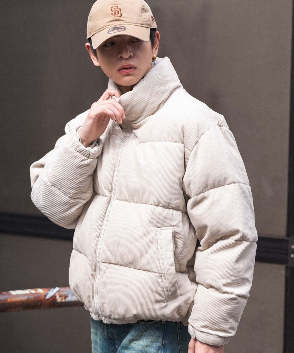 WEGO 【ユニセックス着用ITEM/MLサイズ展開】コーデュロイパファーブルゾン 