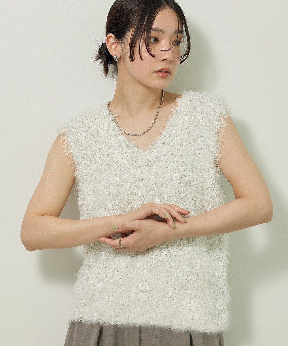 Green Parks フェザーヤーンニットベスト 