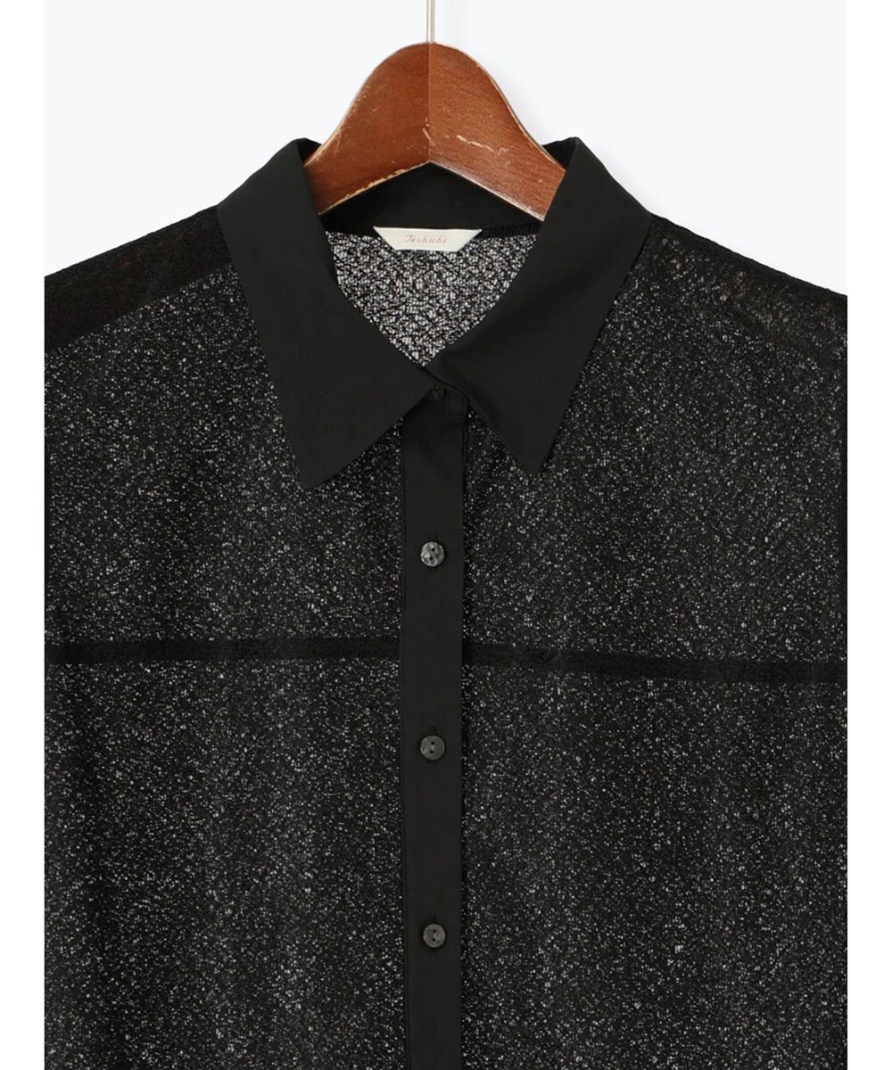 Te chichi クレープメッシュノースリーブシャツ（セットアップ可） 