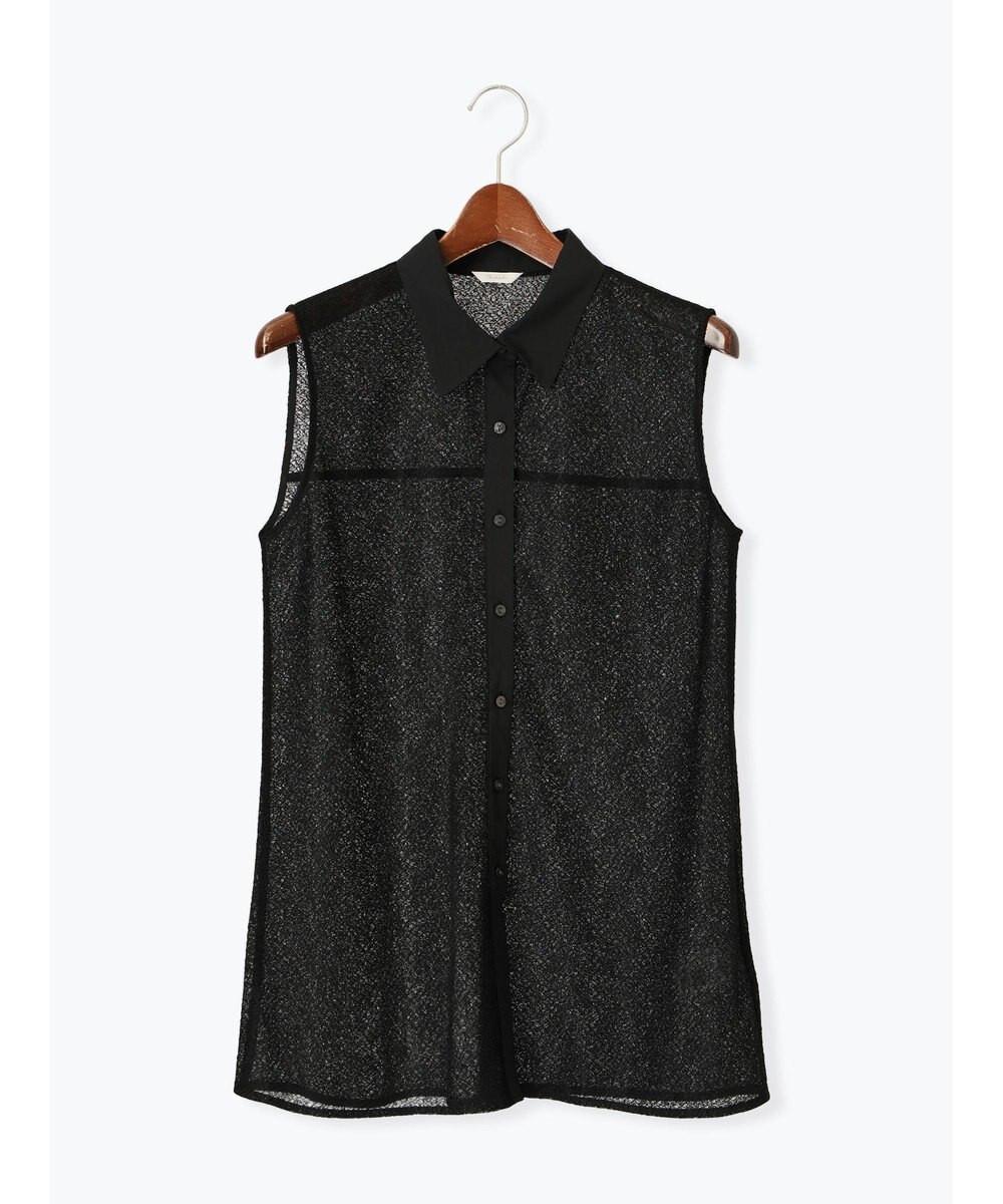 Te chichi クレープメッシュノースリーブシャツ（セットアップ可） 