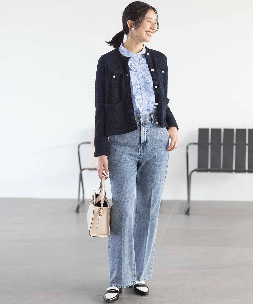 組曲 ミニブークレーツイードニットジャケット 